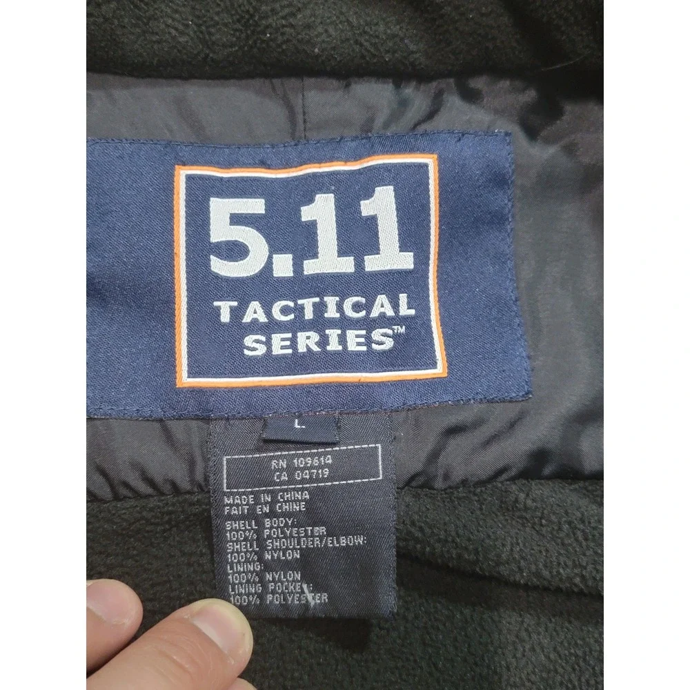 5.11 Tactical Series Fleece Jacket Black‎ Full Zip Men's Size L